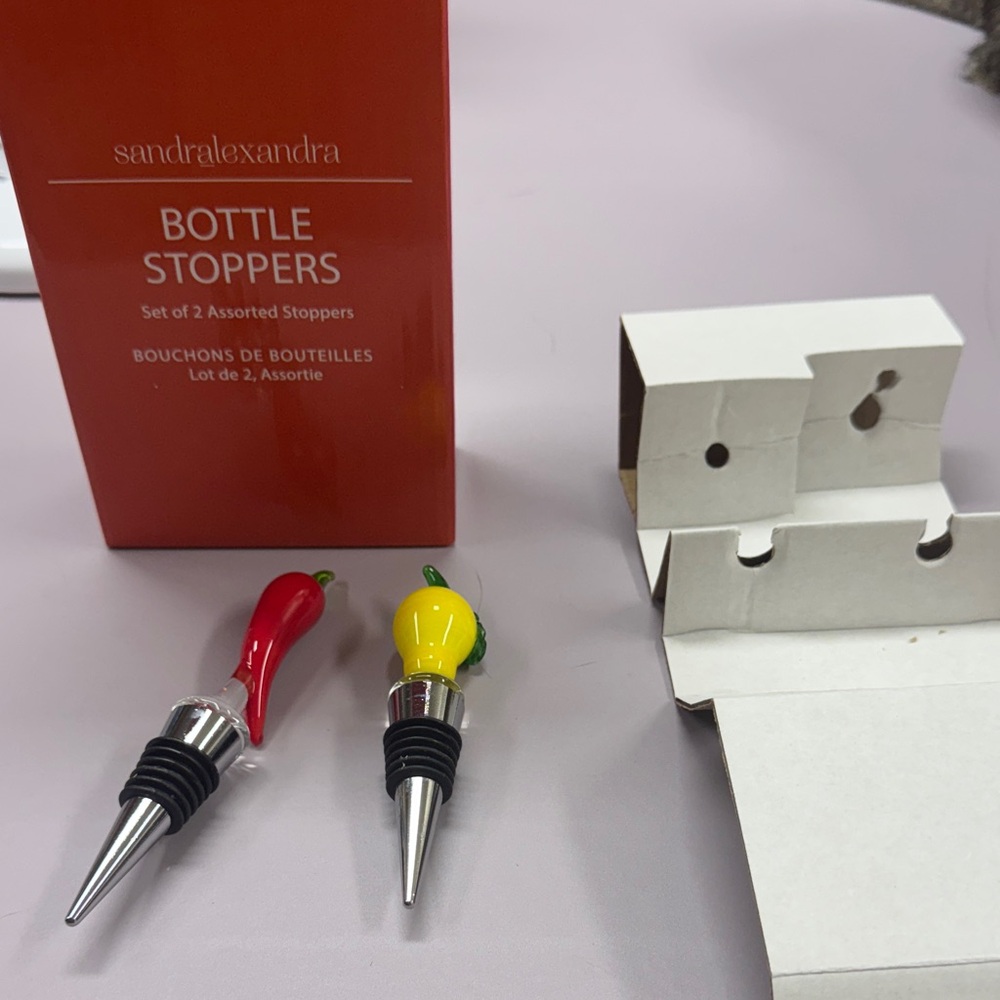 Bottle Stoppers - Red and Yellow Set